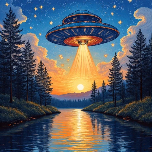 UFO Over Forest